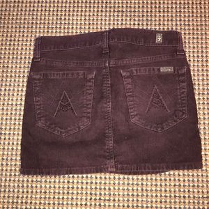 7 For All Mankind girls size 8 maroon miniskirt